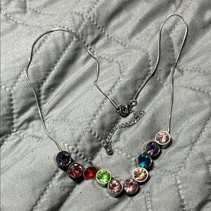 Elegant Multi-Color Gemstone Necklace